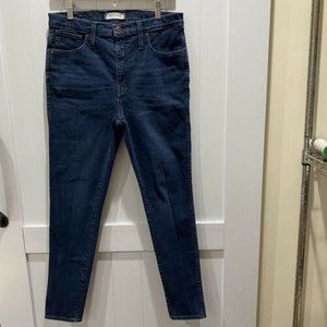 Madewell Women's 10" High Rise Skinny Jeans Size 30 Stretch 28.5" Inseam Blue